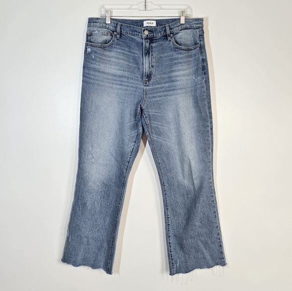 Pistola Ally Raw Hem High Waist Crop Bootcut Jeans 32 Wayfarer Vintage - Picture 3 of 10